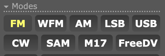 openwebrx+ modes